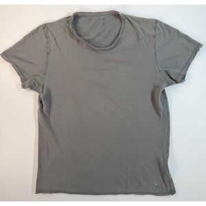 Scalpers T Shirt Mens Large Gray Distressed Raw Hem Short Sleeve Tee